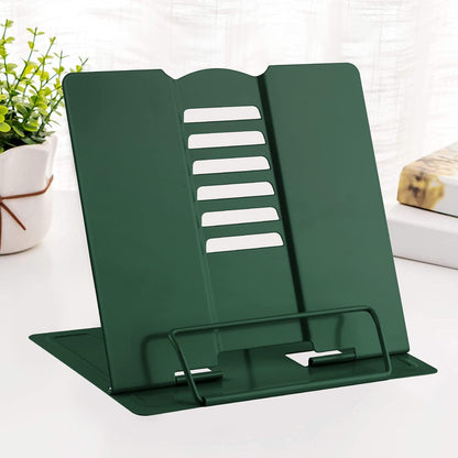 MSDADA Desk Book Stand Metal Reading Rest Book Holder Adjustable