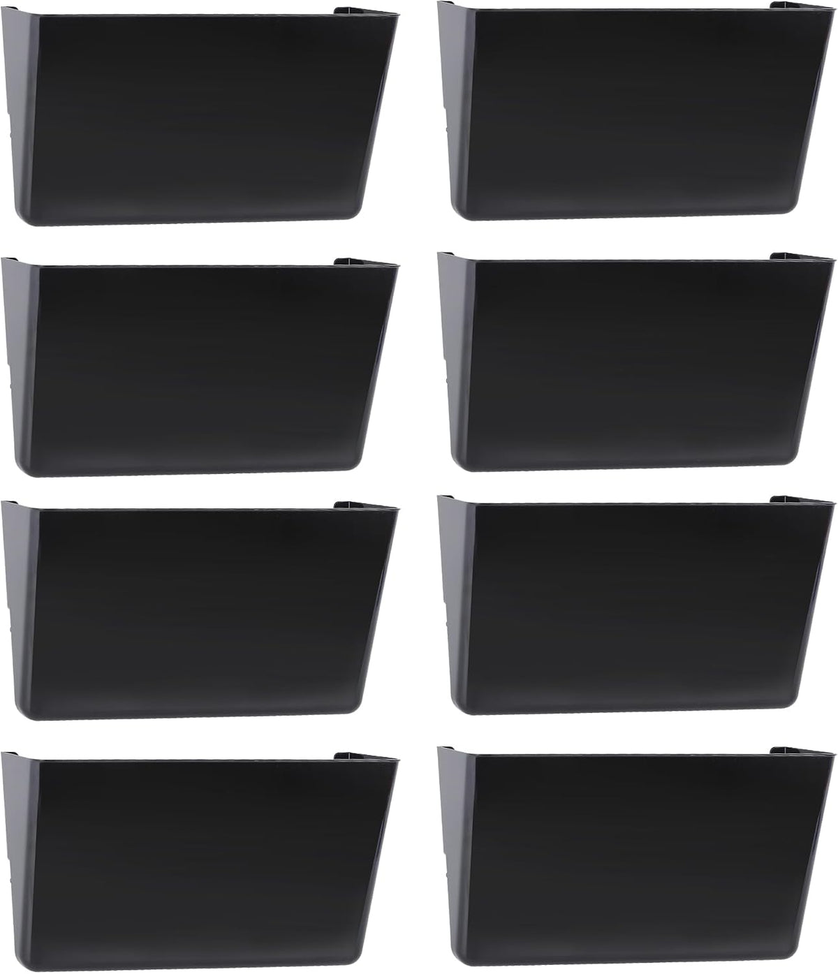 EASEPRES 3 Single Pocket Mesh Hanging File Organizer, Vertical Wall Mounted Magazine File Holder, Mount Basket Mail Paper Document Folder Organizing for Office, Home and School, Black