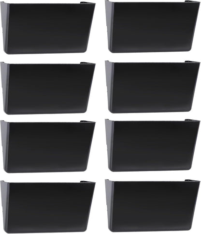 EASEPRES 3 Single Pocket Mesh Hanging File Organizer, Vertical Wall Mounted Magazine File Holder, Mount Basket Mail Paper Document Folder Organizing for Office, Home and School, Black