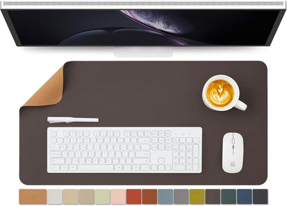 Large Cork Desk Mat - 47.2"x 17" Desk Pad for Office and Home - Ideal for Large Mouse Pad and Desk Mats on Top of Desks(Dark Green)