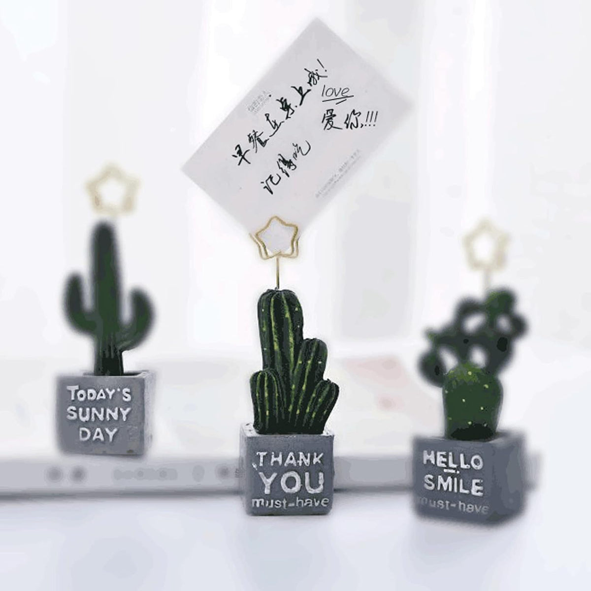 6 pcs Cute Flower Table Card Memo Holder Stand, Table Photo Display Clip Stand for Monmory Photo Picture Memo Cards Paper Note Postcards Wedding Number Card Display