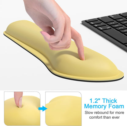 Mouse Wrist Rest, Ergonomic Memory Foam Mouse Wrist for Computer Desk Mats Support, PU Leather Hand Rest Pad Cushion for Gaming, Laptop, Men, Women, Pain Relief & Easy Typing, Black