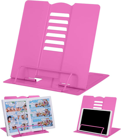 MSDADA Desk Book Stand Metal Reading Rest Book Holder Adjustable