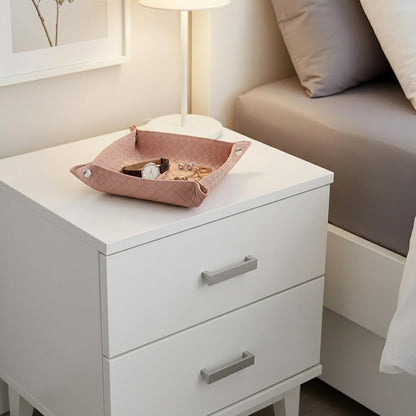 UnionBasic Small Valet Tray, Jewelry Tray for Rings Watches Earrings, Entryway Catchall Caddy for Coins Keys Change, Nightstand Bedside Valet Holder, Trays for Electronic Gadgets, Beige - Colors B