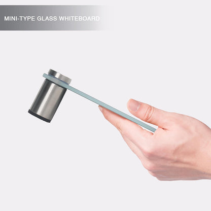 Small Glass Desktop Whiteboard Dry-Erase, Mini Pure Glass Whiteboard Stand