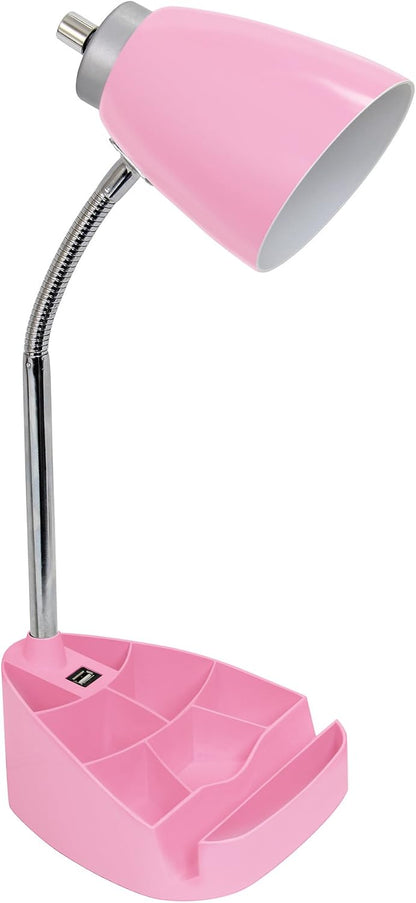 Limelights LD1056-BLK Desk Lamp Organizer with iPad Tablet Book Stand and USB Charging Port, Black
