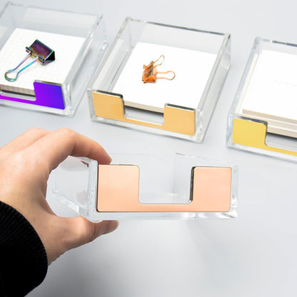 Gold Sticky Note Holder Memo Note Pad Holder Dispenser