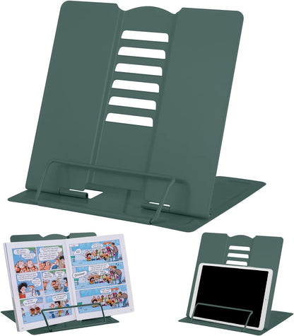 MSDADA Desk Book Stand Metal Reading Rest Book Holder Adjustable