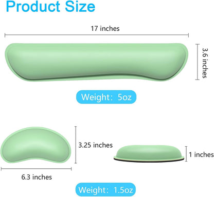 Mouse Wrist Rest, Ergonomic Memory Foam Mouse Wrist for Computer Desk Mats Support, PU Leather Hand Rest Pad Cushion for Gaming, Laptop, Men, Women, Pain Relief & Easy Typing, Black