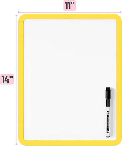Dry Erase Board, 14” x 11”, White Frame