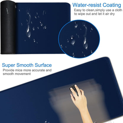 Large Gaming Mouse Pad, 31.5x15.7 inch Large Extended Computer Keyboard Mouse Mat, Water Resist Non-Slip Mousepad Rubber Base Long XXL Desk Mouse Pad for Work & Gaming, Office & Home, Black