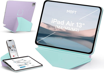 MOFT Dynamic Folio Tablet Stand for Desk Compatible with iPad mini A17 Pro 2024 & iPad mini 6th A15 2021, Slim Magnetic Tablet Holder Case with 20+ Viewing Angles, Beach White x Terracotta