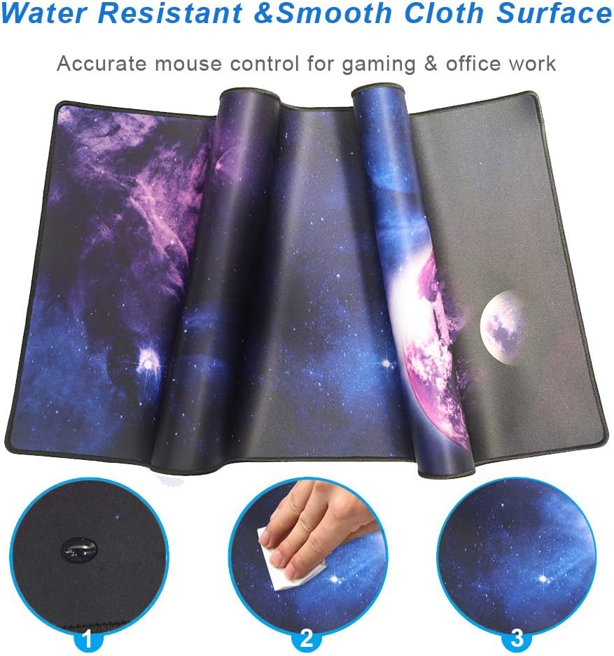 XXL Professional Large Mouse Pad & Computer Game Mouse Mat (35.4x15.7x0.1IN, Map) (90 * 40 Map)