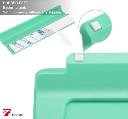 Small Glass Desktop Whiteboard Dry-Erase, Mini Pure Glass Whiteboard Stand