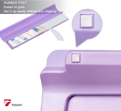 Small Glass Desktop Whiteboard Dry-Erase, Mini Pure Glass Whiteboard Stand