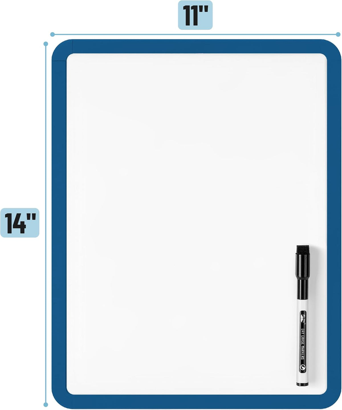 Dry Erase Board, 14” x 11”, White Frame