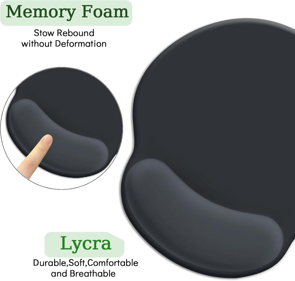 LIMKRIAN Cat Ergonomic Mouse Pad with Wrist Rest, Gaming Mouse Pad with Wrist Support, Funny Mouse Pads for Desk, Computer Mousepad with Non-Slip Pain Relief PU Base, Cute Office Desk Accessories - Colors B