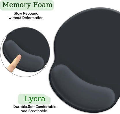 LIMKRIAN Cat Ergonomic Mouse Pad with Wrist Rest, Gaming Mouse Pad with Wrist Support, Funny Mouse Pads for Desk, Computer Mousepad with Non-Slip Pain Relief PU Base, Cute Office Desk Accessories - Colors B