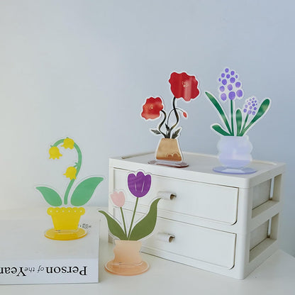 6 pcs Cute Flower Table Card Memo Holder Stand, Table Photo Display Clip Stand for Monmory Photo Picture Memo Cards Paper Note Postcards Wedding Number Card Display