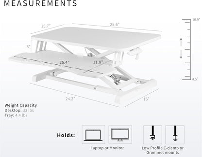 Black 32 in Standing Desk Converter, DESK-V000K