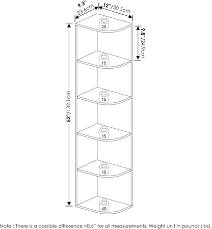 Furinno PASIR Book Shelf, 2-Tier Modern Bookshelf, Open Shelves Bookcase 9 x 12 x 21, Easy Assembly, for Living Room, Bedroom, Home Office, White