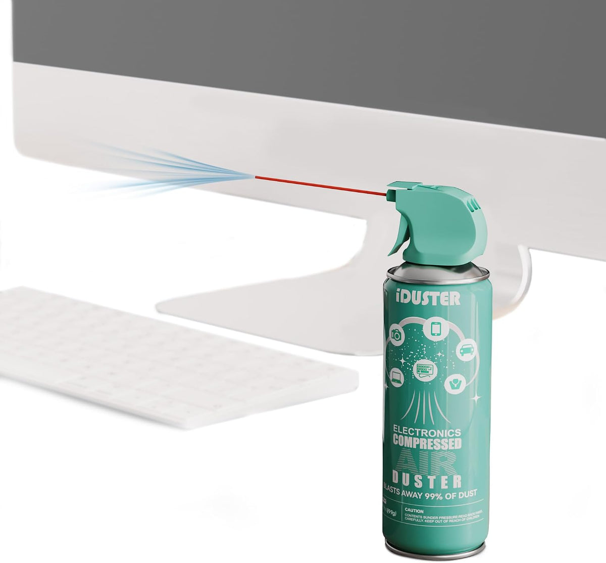 Compressed Canned Air Duster for Computer - iDuster Disposable Electronic Keyboard Cleaner for Cleaning Duster, 1PCS(3.5oz)