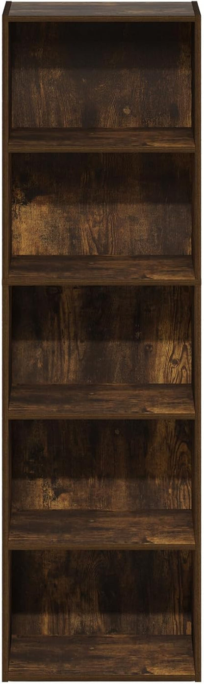 Furinno PASIR Book Shelf, 2-Tier Modern Bookshelf, Open Shelves Bookcase 9 x 12 x 21, Easy Assembly, for Living Room, Bedroom, Home Office, White