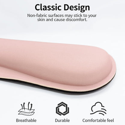 Bloss Leather Desk Pad and Keyboard Wrist Rest, Large Mouse Pad + Keyboard Pad+Mouse Wrist Support, Non-Slip Desk Mat Protector for Office, Home(31.5×15.7 Inches,Beige) - Colors A