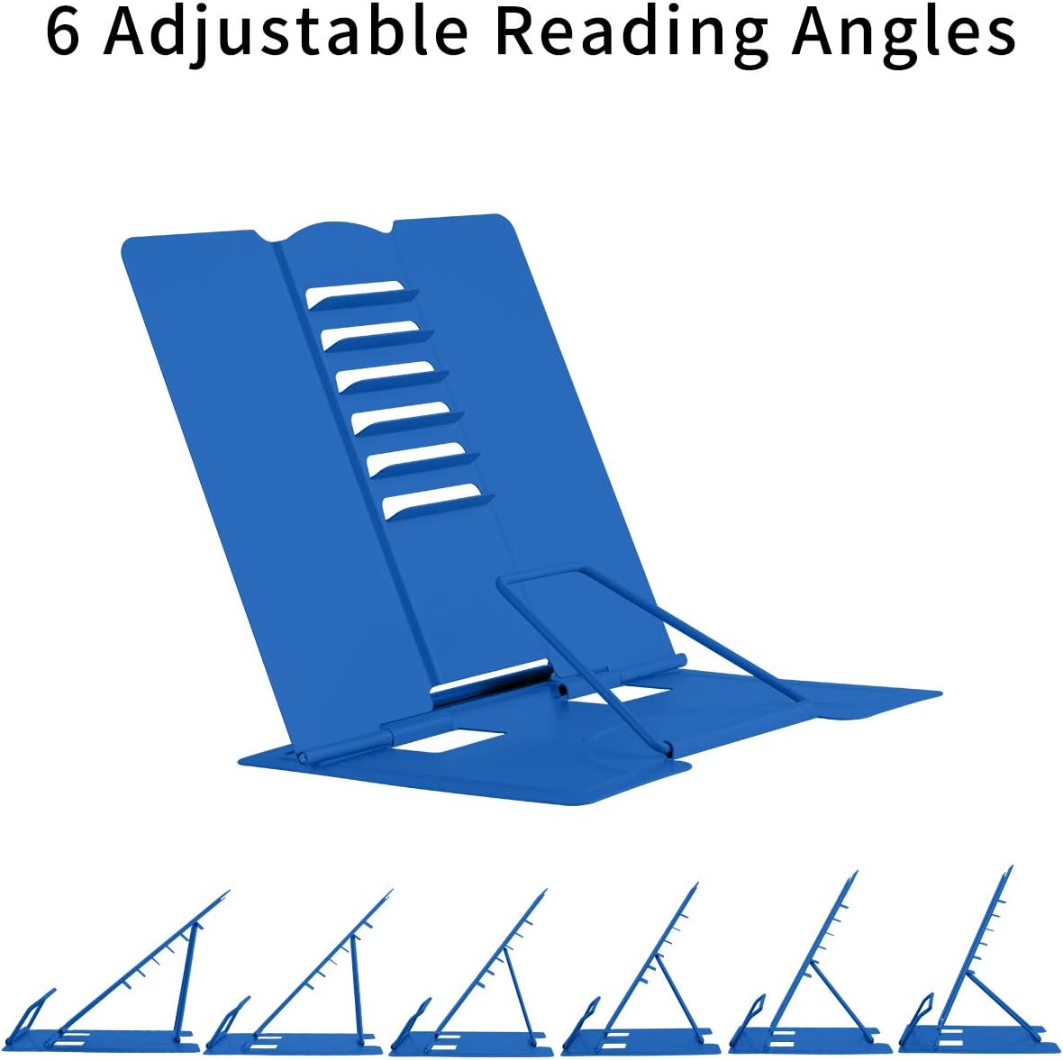 MSDADA Desk Book Stand Metal Reading Rest Book Holder Adjustable
