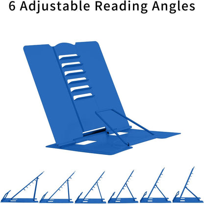 MSDADA Desk Book Stand Metal Reading Rest Book Holder Adjustable