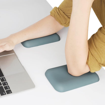 Leolee Elbow Rest Pads for Desk, Black Ergonomic Wrist Rest Arm Rest Pads | Memory Foam & Non-Slip Base, Armrest Cushion Support Pad Relieve Elbow and Wrist Pain for Computer, Office, 2 Packs