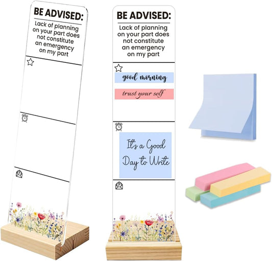 Note to Self Motivational Decor Sticky Note Holder, Mental Health Monitor Memo Board Decorations for School Counseling Office Therapy Desktop Art Decoration School Counselor, Therapist Office Gifts
