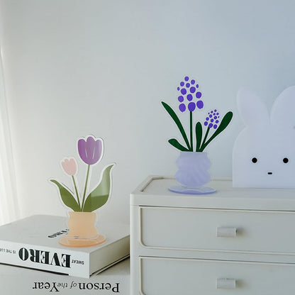 6 pcs Cute Flower Table Card Memo Holder Stand, Table Photo Display Clip Stand for Monmory Photo Picture Memo Cards Paper Note Postcards Wedding Number Card Display