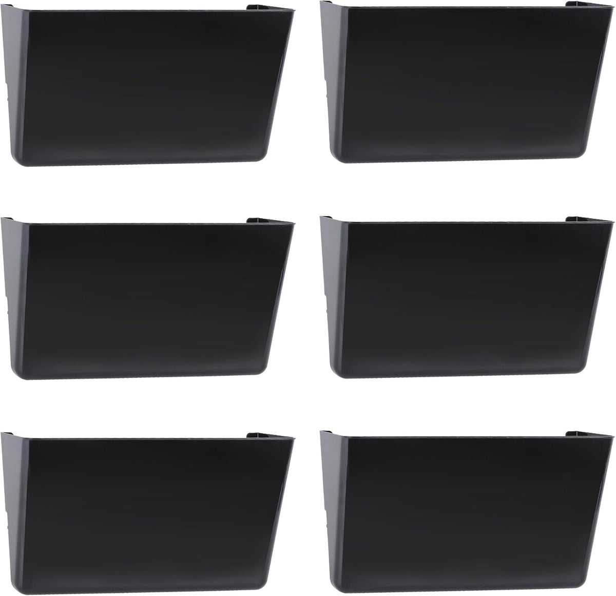 EASEPRES 3 Single Pocket Mesh Hanging File Organizer, Vertical Wall Mounted Magazine File Holder, Mount Basket Mail Paper Document Folder Organizing for Office, Home and School, Black