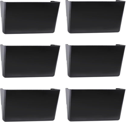 EASEPRES 3 Single Pocket Mesh Hanging File Organizer, Vertical Wall Mounted Magazine File Holder, Mount Basket Mail Paper Document Folder Organizing for Office, Home and School, Black