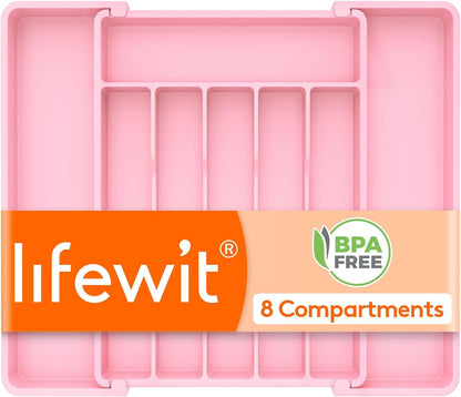 Expandable Silverware Drawer Organizer, Kitchen Utensil Tray