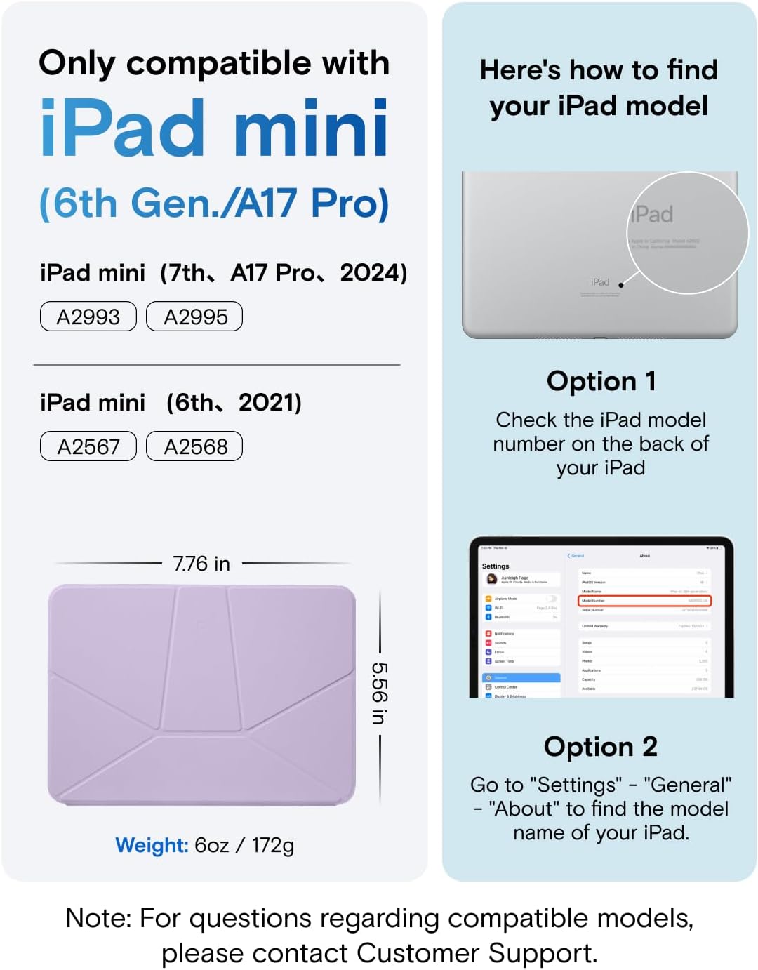 MOFT Dynamic Folio Tablet Stand for Desk Compatible with iPad mini A17 Pro 2024 & iPad mini 6th A15 2021, Slim Magnetic Tablet Holder Case with 20+ Viewing Angles, Beach White x Terracotta