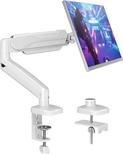 Dual Monitor Stand fits up to 32 inch, 4.4-19.8 lbs Computer Screens, Dual Monitor Desk Mount Height Adjustable, Monitor Arms for 2 Monitors, Home Office VESA Mounts, Freelift White