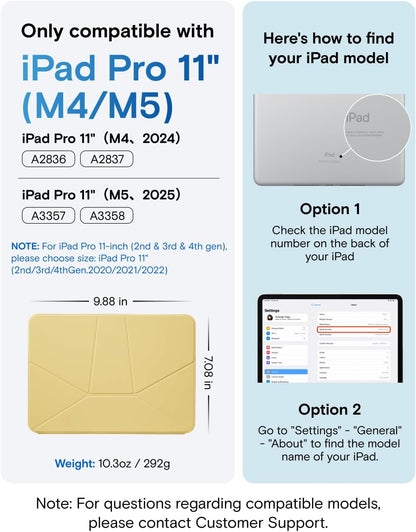 MOFT Dynamic Folio Tablet Stand for Desk Compatible with iPad mini A17 Pro 2024 & iPad mini 6th A15 2021, Slim Magnetic Tablet Holder Case with 20+ Viewing Angles, Beach White x Terracotta