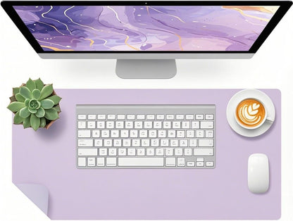 Bloss Leather Desk Pad and Keyboard Wrist Rest, Large Mouse Pad + Keyboard Pad+Mouse Wrist Support, Non-Slip Desk Mat Protector for Office, Home(31.5×15.7 Inches,Beige) - Colors B