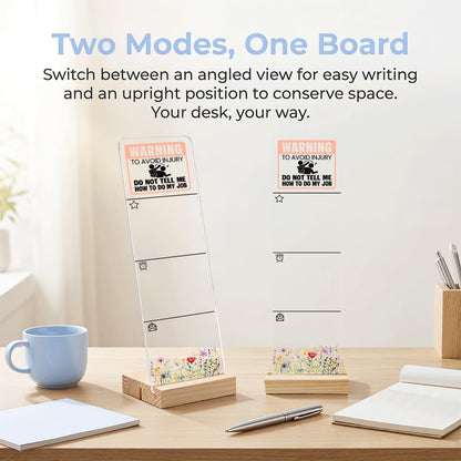 Note to Self Motivational Decor Sticky Note Holder, Mental Health Monitor Memo Board Decorations for School Counseling Office Therapy Desktop Art Decoration School Counselor, Therapist Office Gifts