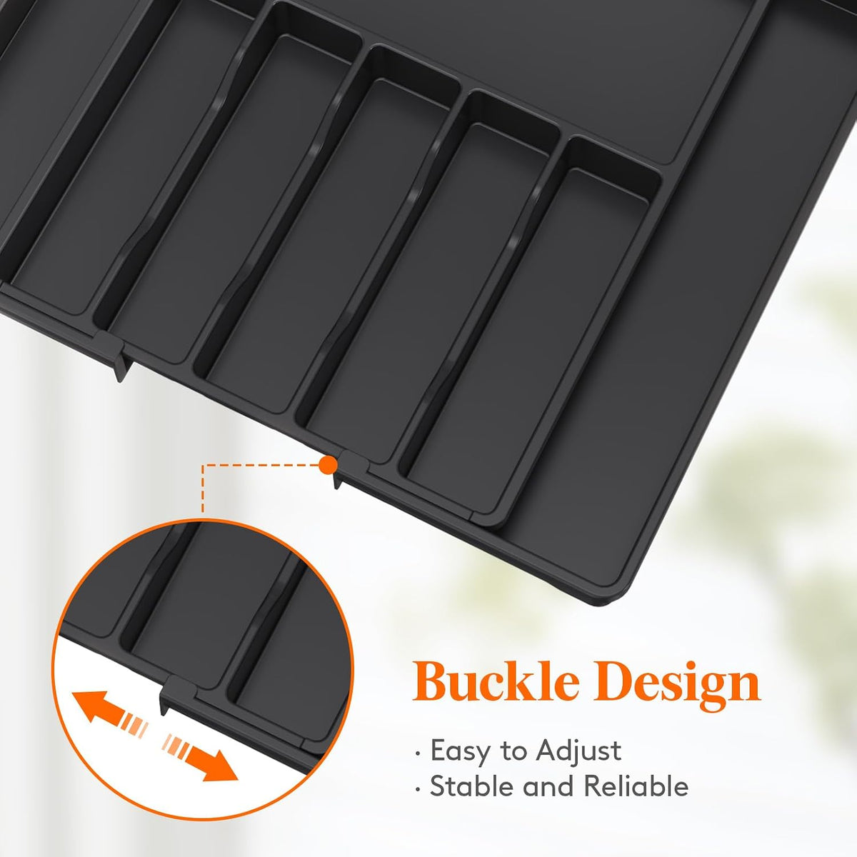 Expandable Silverware Drawer Organizer, Kitchen Utensil Tray