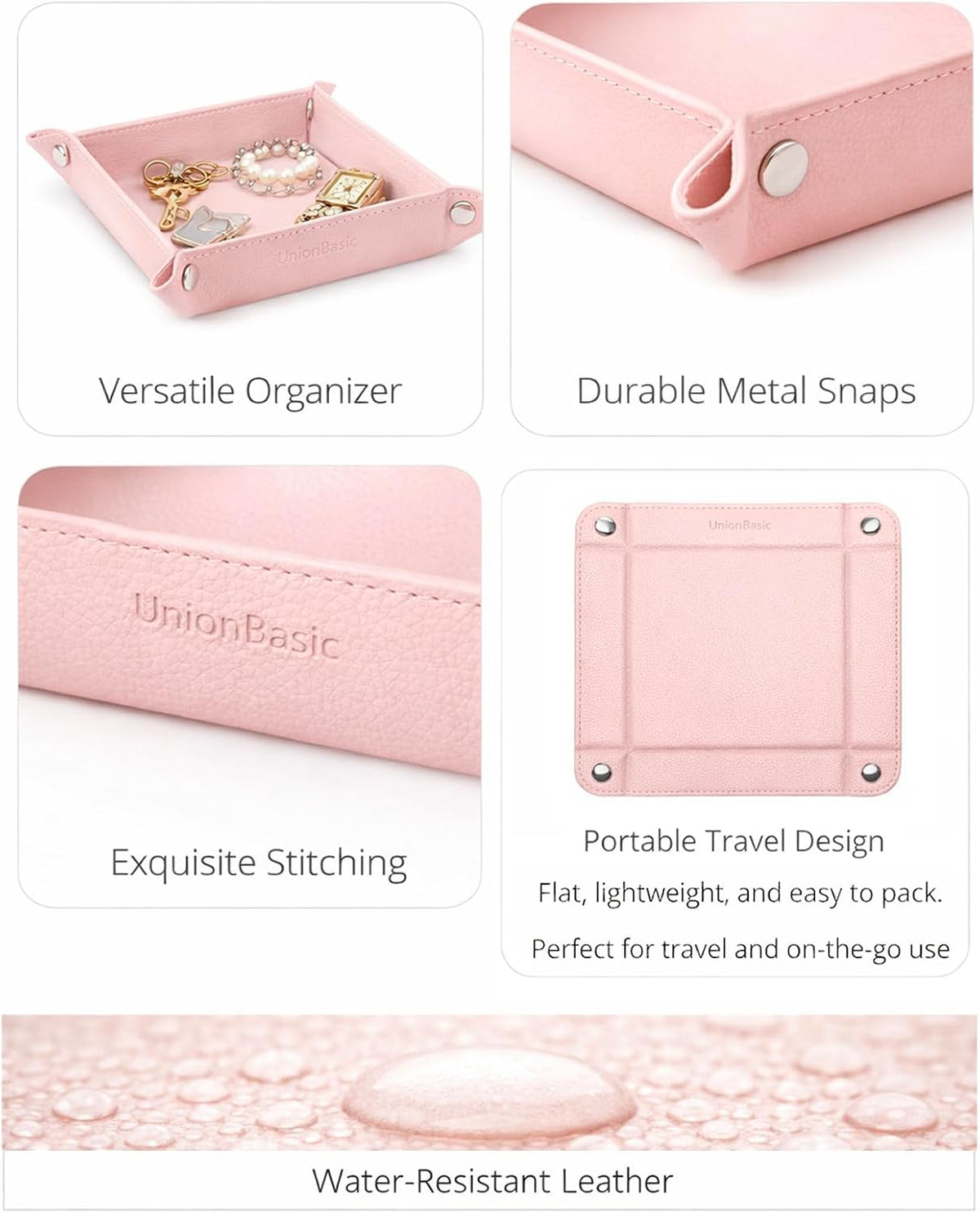 Small Valet Tray, Jewelry Tray for Rings Watches Earrings, Entryway Catchall Caddy for Coins Keys Change, Nightstand Bedside Valet Holder, Trays for Electronic Gadgets, Beige - Colors A