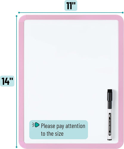Dry Erase Board, 14” x 11”, White Frame