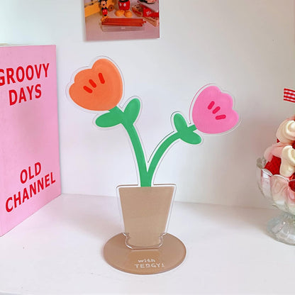 6 pcs Cute Flower Table Card Memo Holder Stand, Table Photo Display Clip Stand for Monmory Photo Picture Memo Cards Paper Note Postcards Wedding Number Card Display