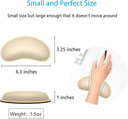 Mouse Wrist Rest, Ergonomic Memory Foam Mouse Wrist for Computer Desk Mats Support, PU Leather Hand Rest Pad Cushion for Gaming, Laptop, Men, Women, Pain Relief & Easy Typing, Black