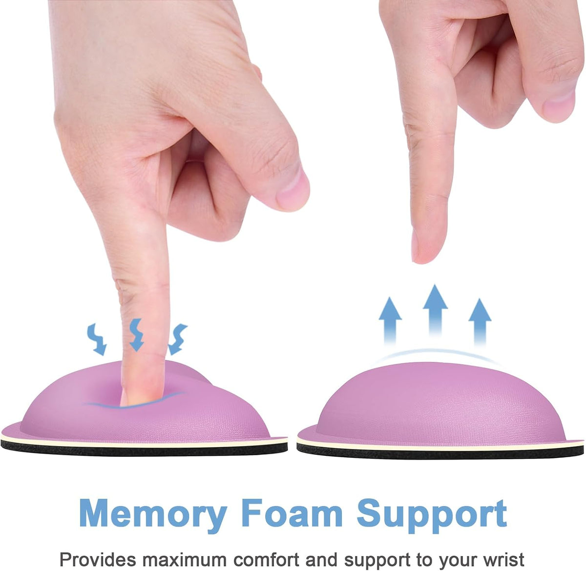 Dapesuom Enlarge Keyboard Wrist Rest, Cute Memory Foam Keyboard Wrist Cushion for Computer Desk Mats Support, Typing Pain Relief Ergonomic Mouse Pad Rests with Non-Slip Base for Gaming, Laptop, Purple
