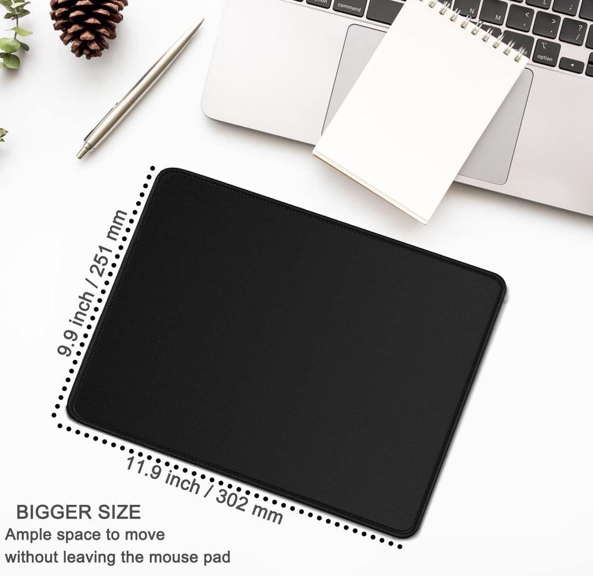 Large Gaming Mouse Pad, 31.5x15.7 inch Large Extended Computer Keyboard Mouse Mat, Water Resist Non-Slip Mousepad Rubber Base Long XXL Desk Mouse Pad for Work & Gaming, Office & Home, Black