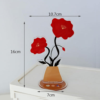 6 pcs Cute Flower Table Card Memo Holder Stand, Table Photo Display Clip Stand for Monmory Photo Picture Memo Cards Paper Note Postcards Wedding Number Card Display