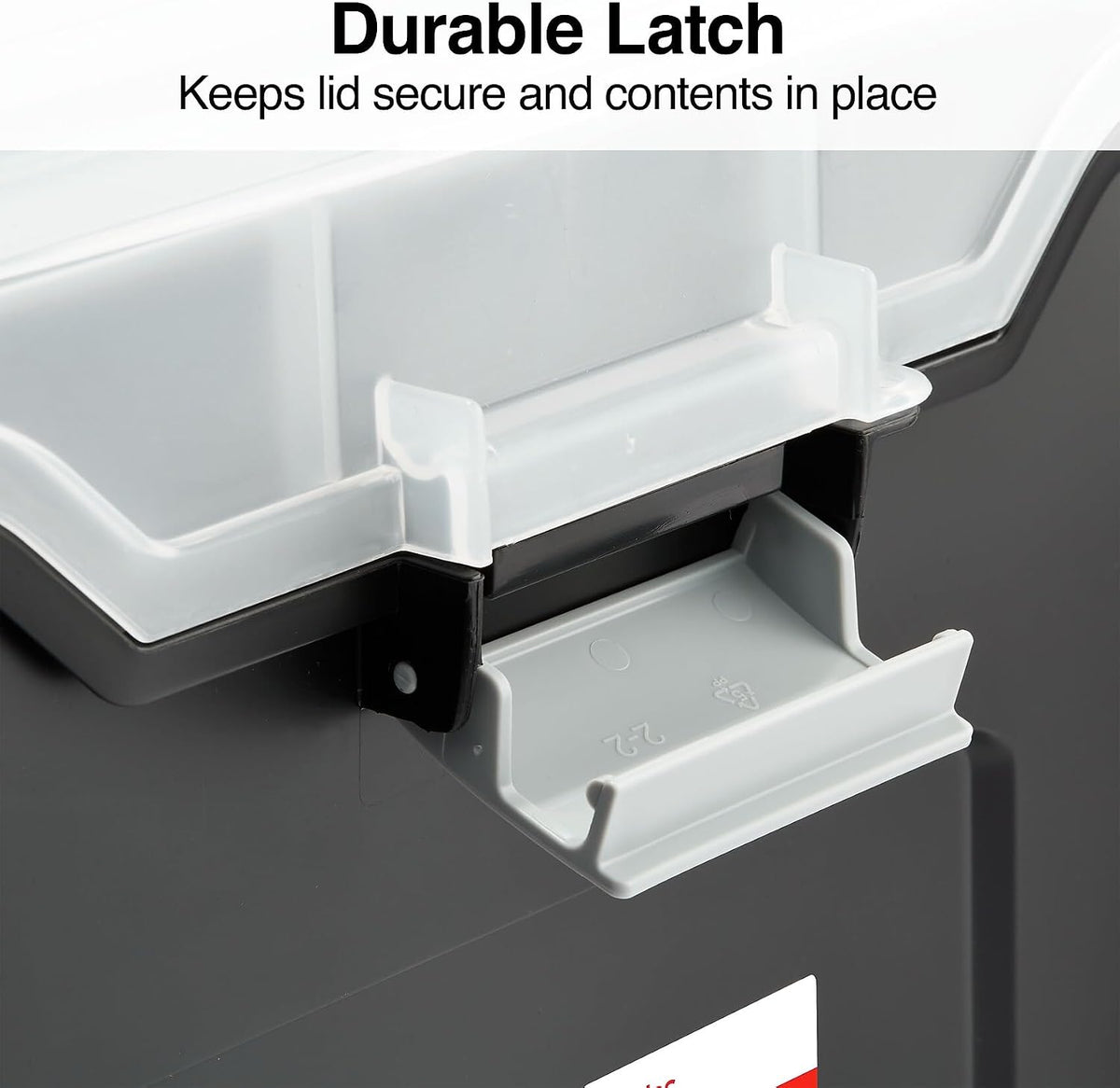 Hanging File Folder Box, Storage Bin Organizer, Snap Lid, Clear